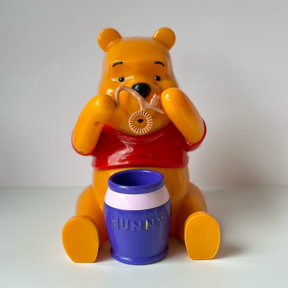 RARE Vintage Disney Winnie The Pooh Bear Toy Bubble Blower Machine Works